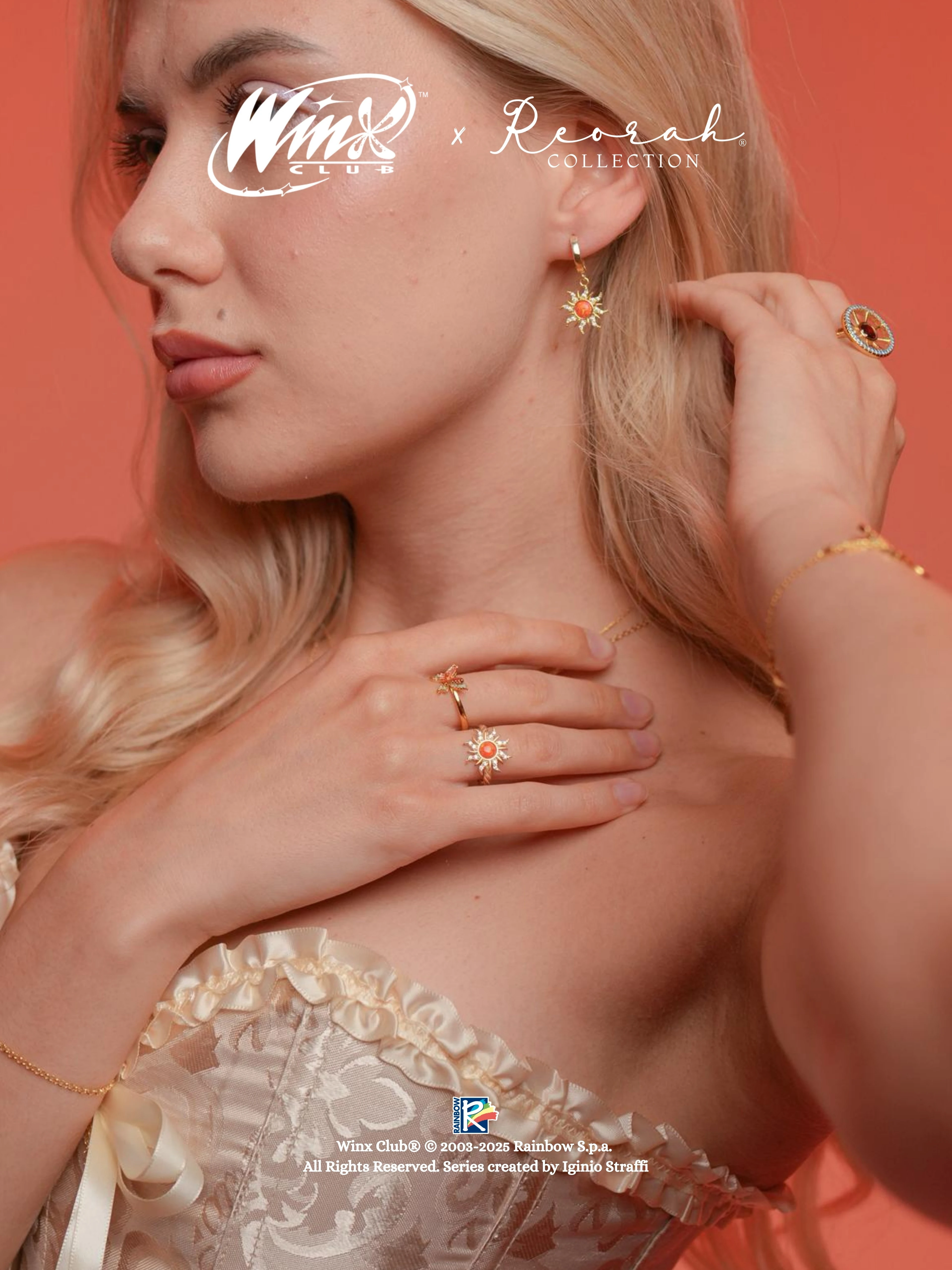 Winx Club® Stella Opal Sun Earring 925 Sterling Silver