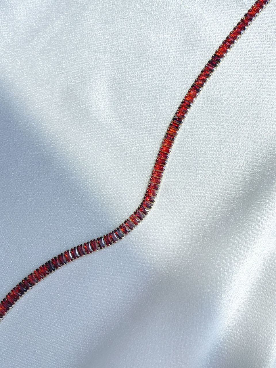 Single Color Choker with Baguette Stone