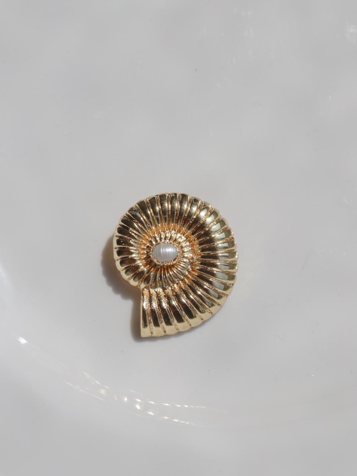 Pearl Snail Shell Broş 