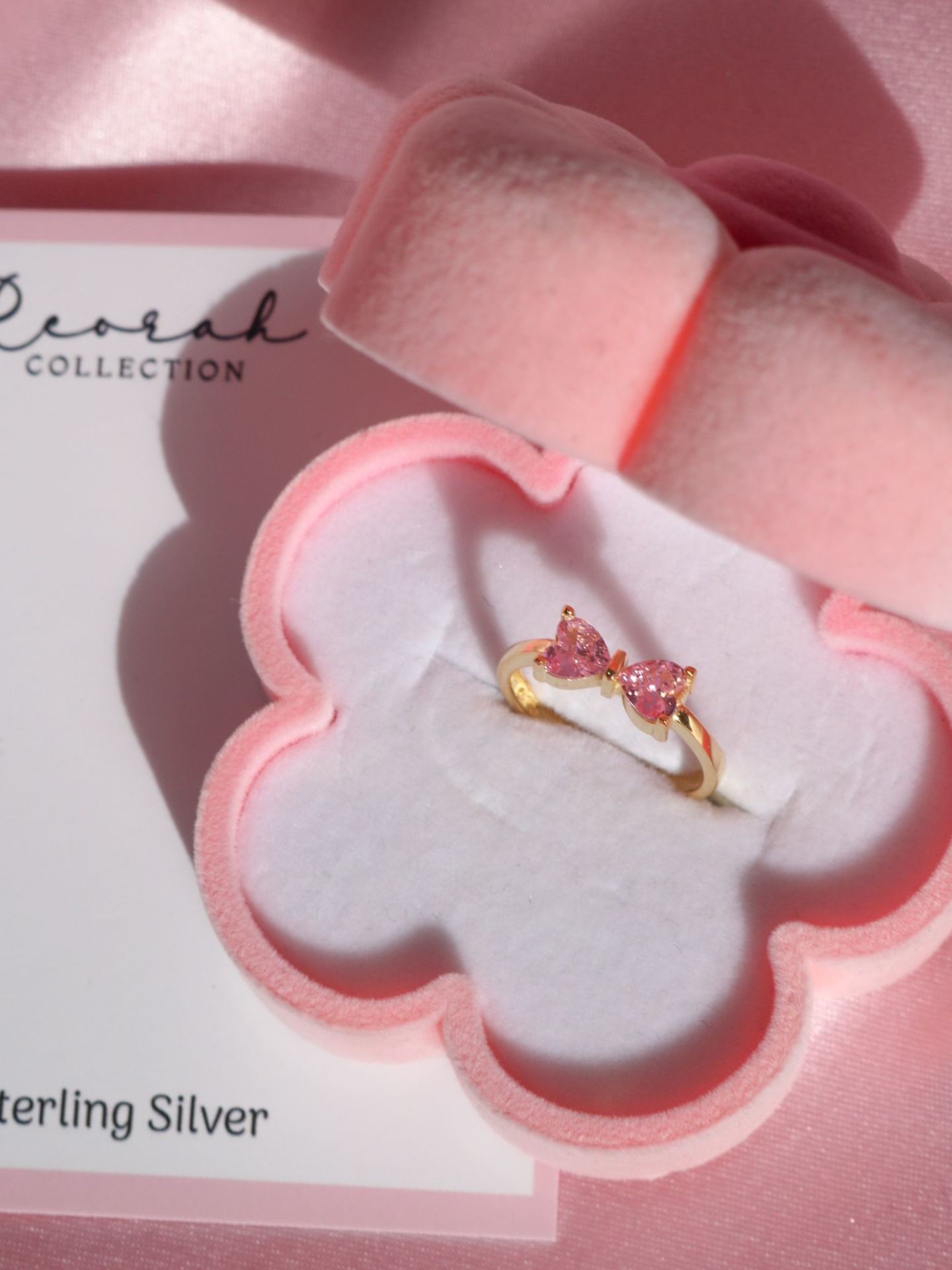 Pink Ribbon 925 Silver Ring