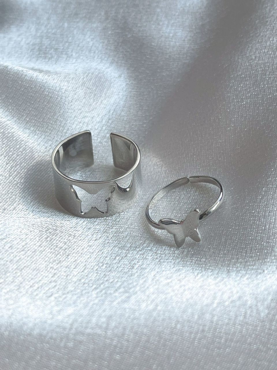 Couple Rings Butterfly 925 Silver Rings