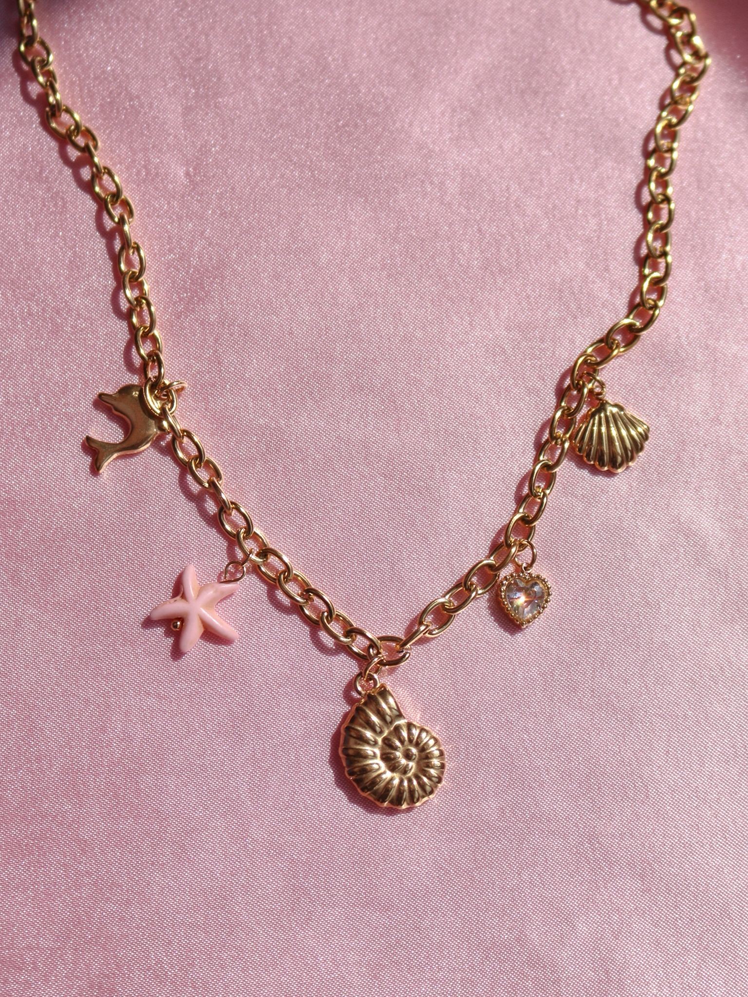 Snail Shell Charm Çelik Kolye