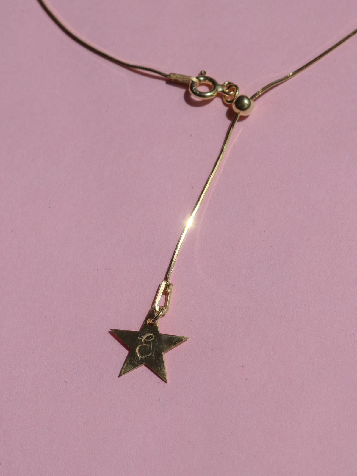 Starry Letter Elevator Necklace 925 Silver