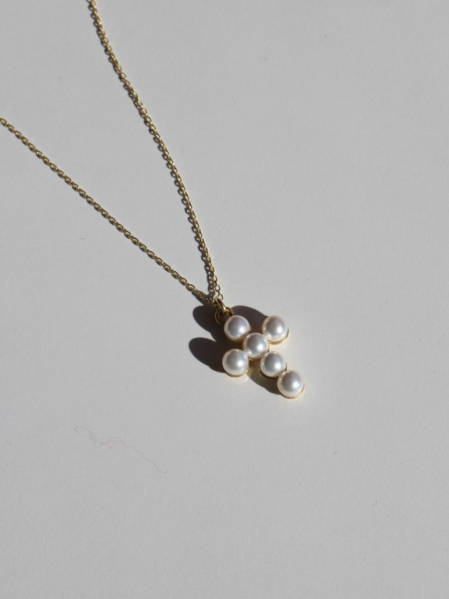 Cross Necklace with Pearls 925 Silver
