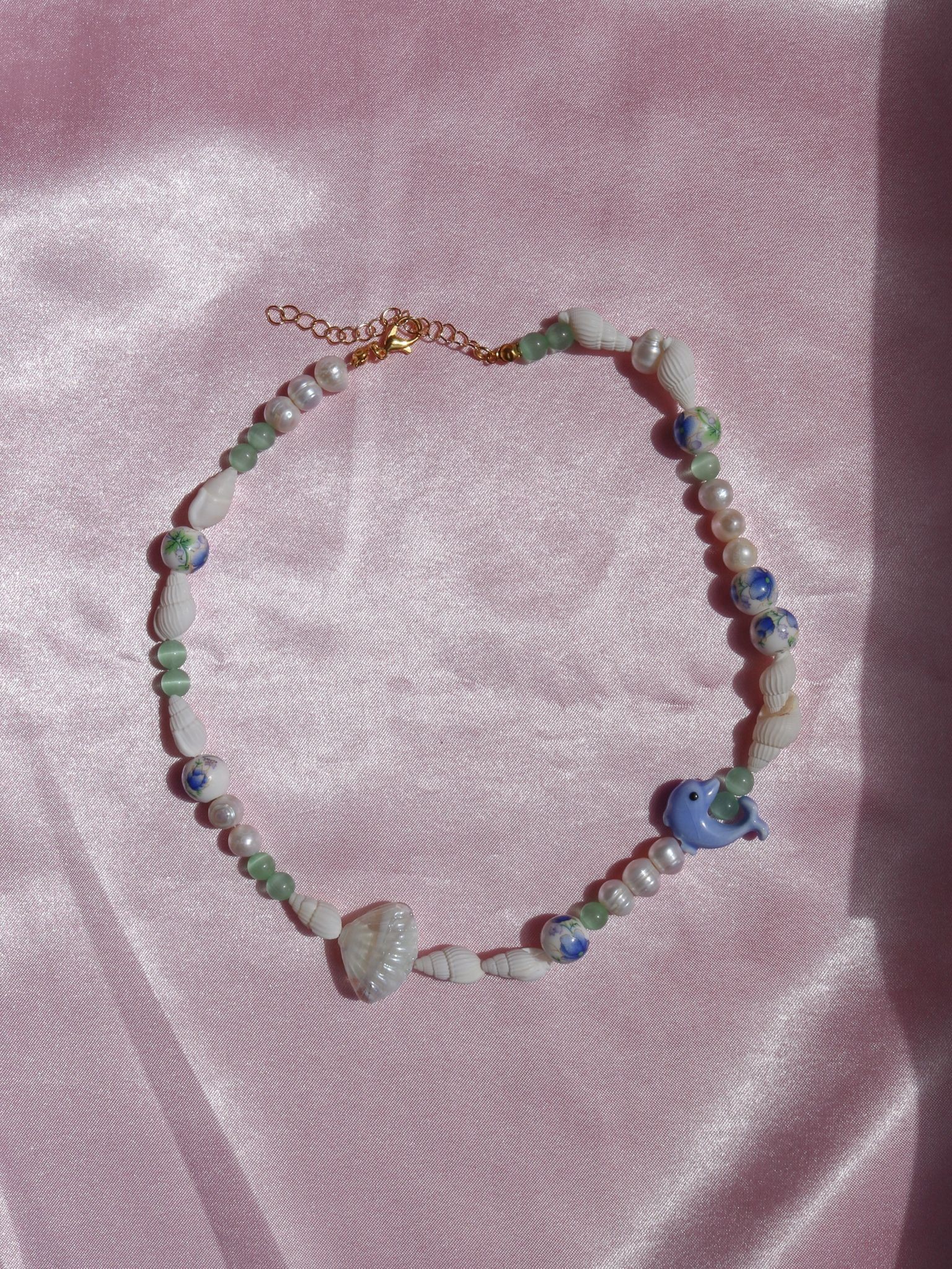 Delphia Shell Beaded Necklace