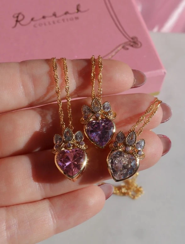 Rapunzel Crown Heart Kolye