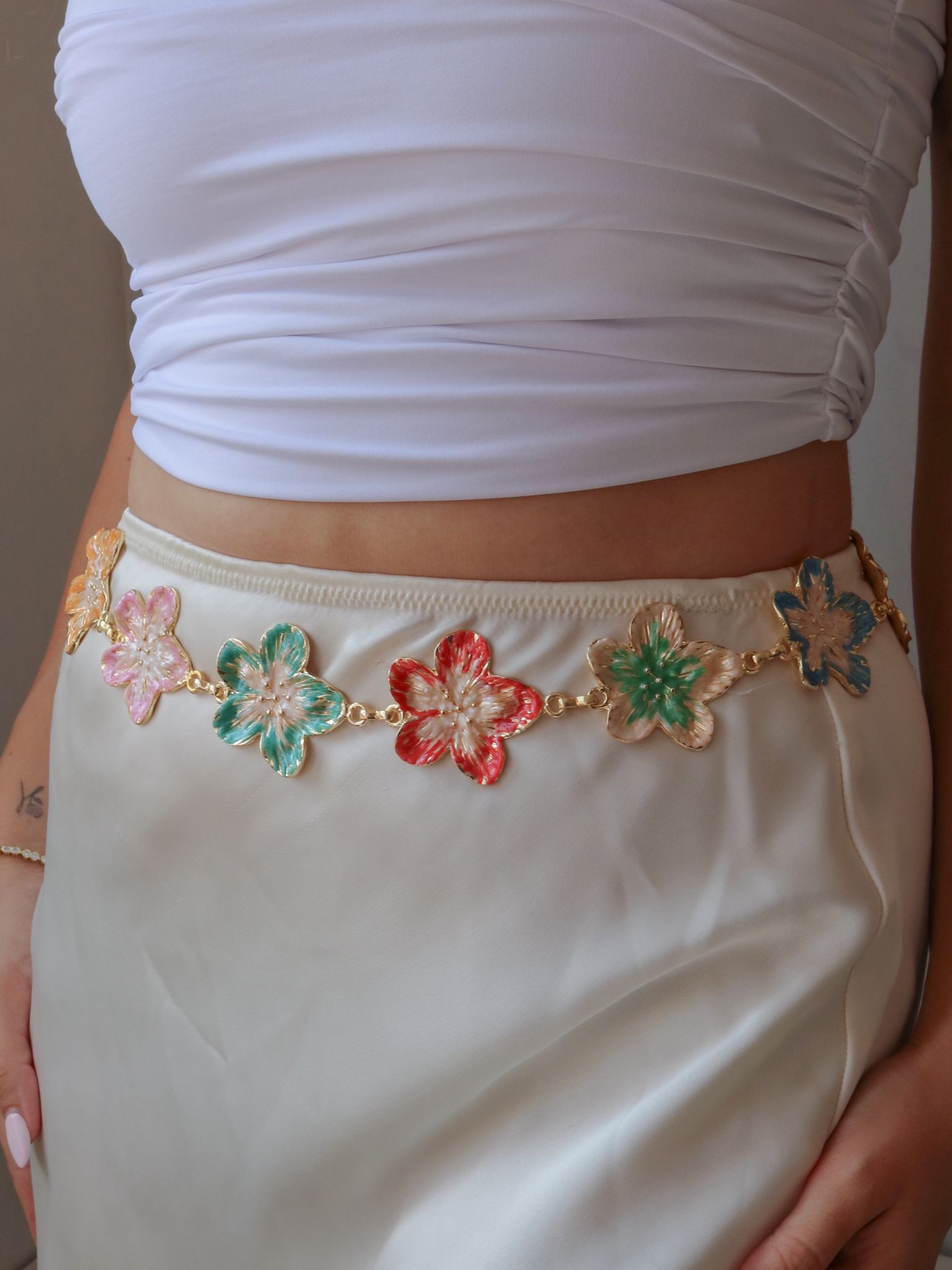 Renkli Lotus Çiçeği Kemer