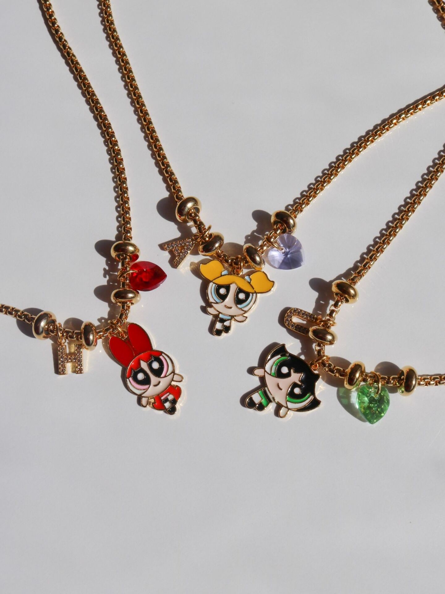Powerpuff Girls Swarovski & Letter Necklace (pcs)