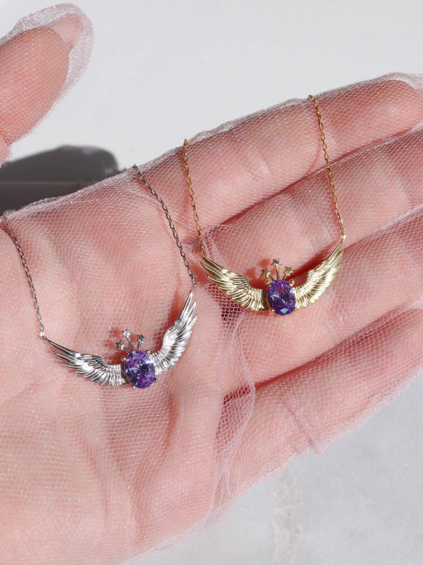 Wand of Light Magic Pegasus Necklace 925 Silver