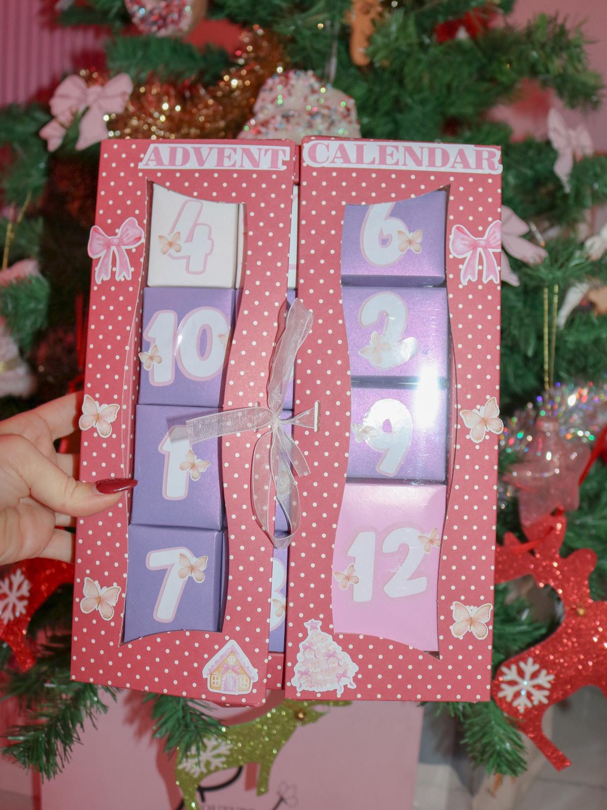 Reorah Kırmızı Puantiyeli  Takı Advent Calendar 12 Adet
