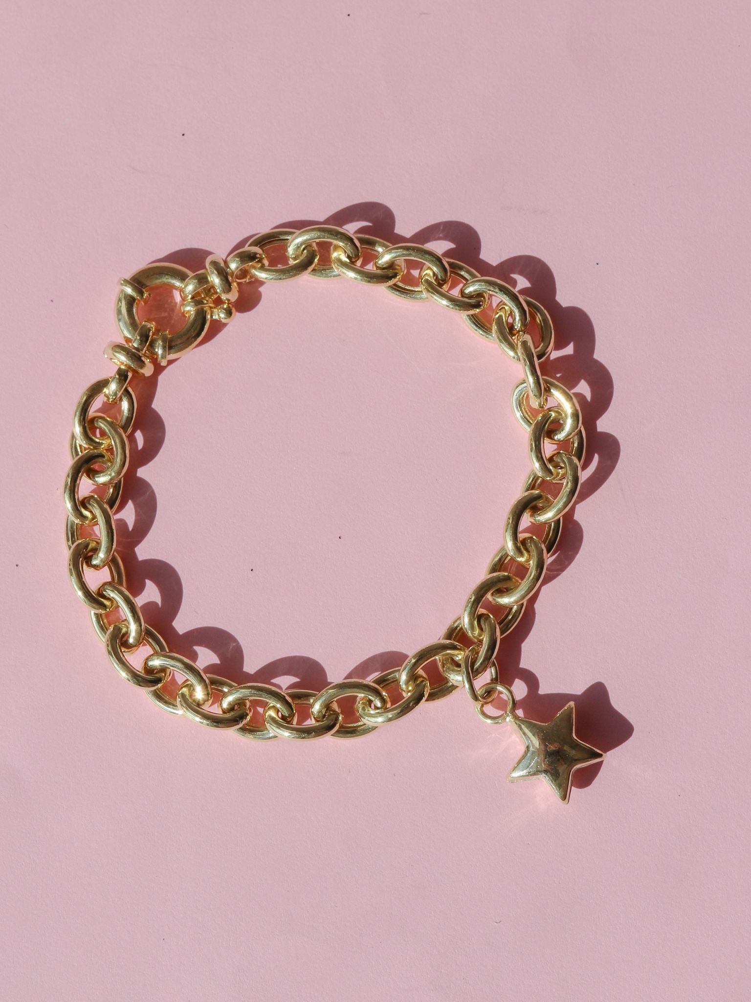 Thick Chain Bombe Star Bracelet
