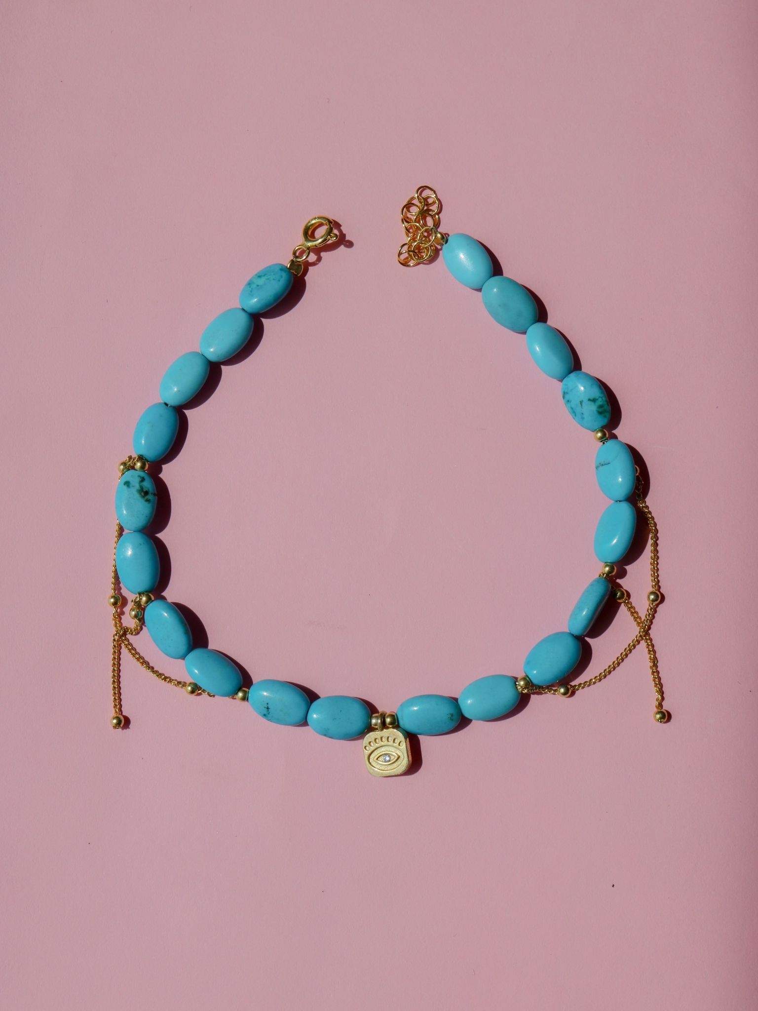 Turquoise 925 Silver Anklet