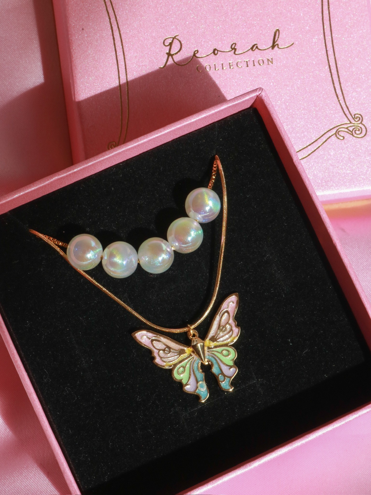 Glitter Mermaid Elina 5 Pearl Necklace