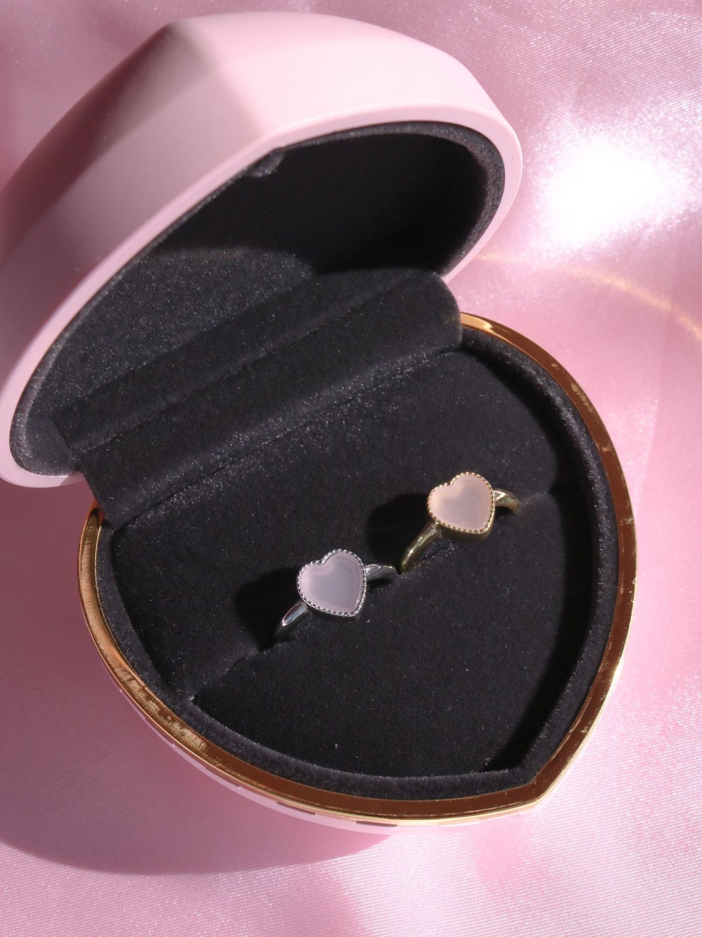 Light Pink Heart 925 Silver Ring