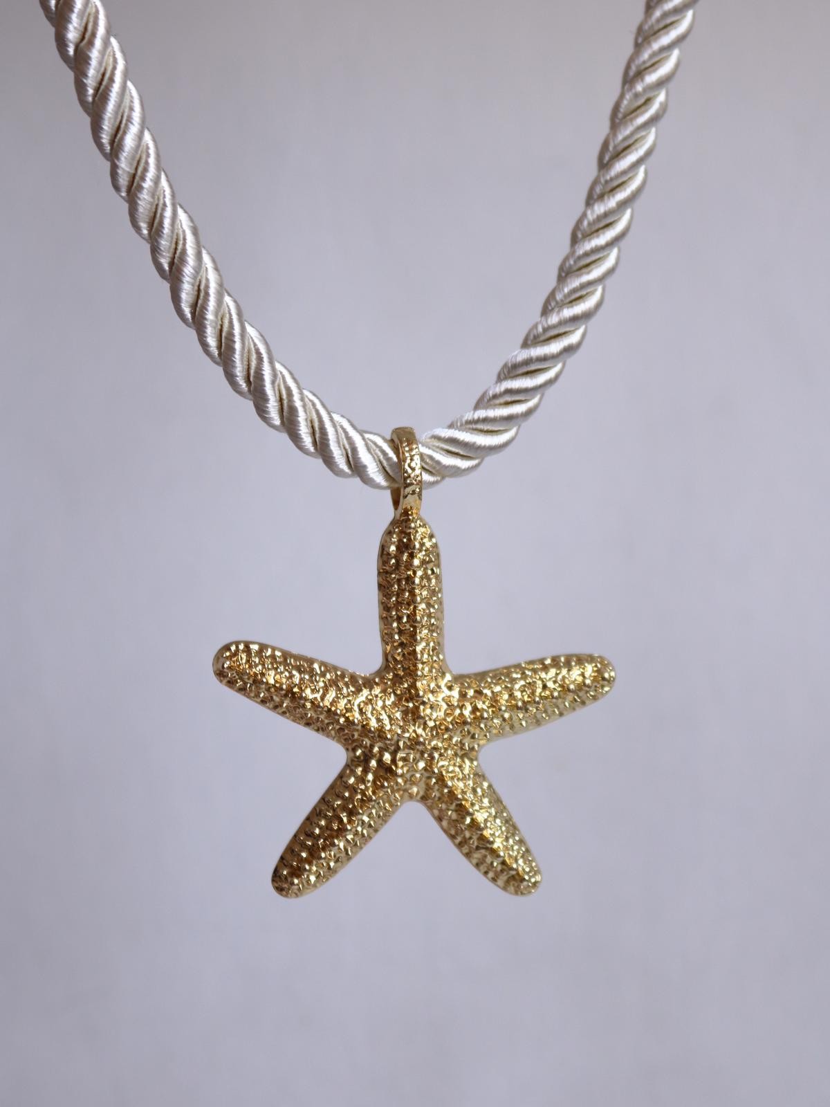 Golden Starfish Kolye, Küpe Set