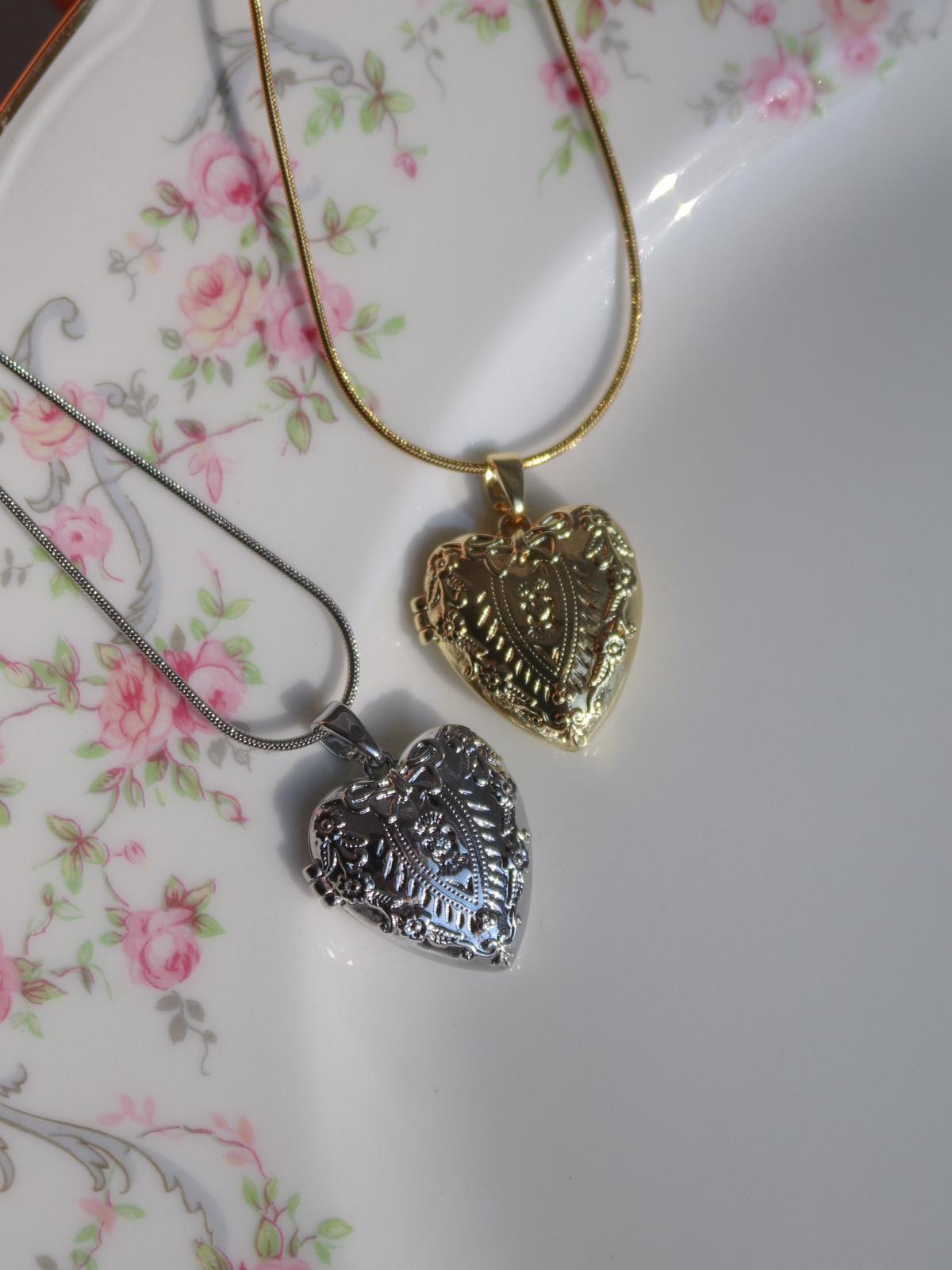 Novelle Bow Heart Kişiye Özel Fotoğraflı Kolye