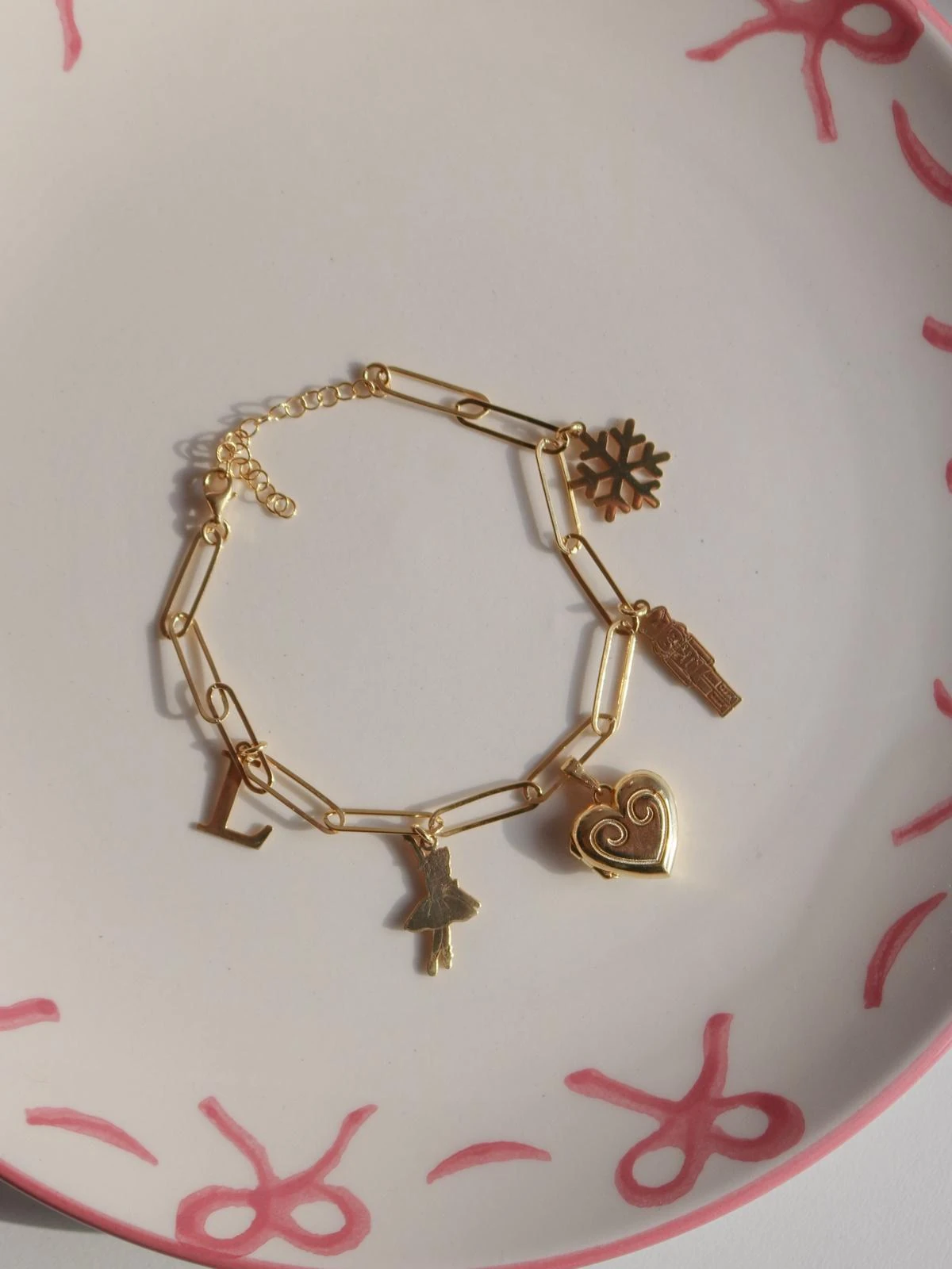 Clara & the Nutcracker Letter Locket 925 Silver Bracelet