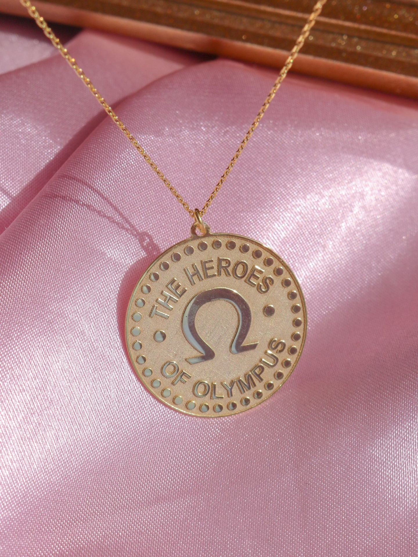 Percy Jackson and the Olympians 925 Silver Medallion Necklace
