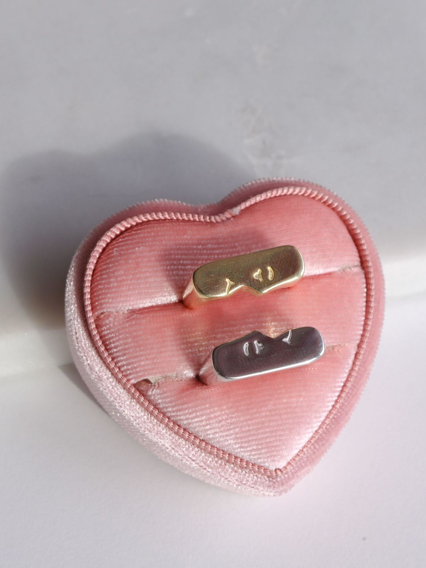 Kissing Faces Ring 925 Silver