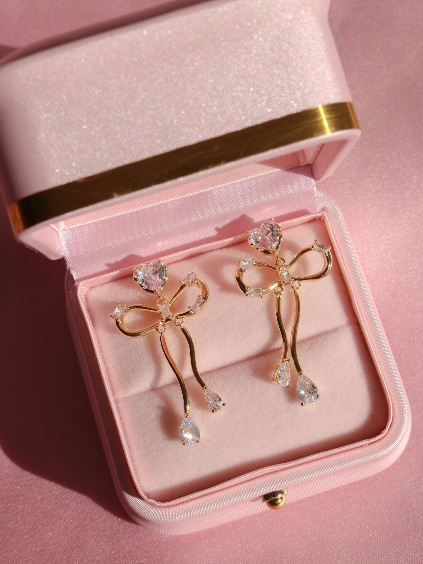 Diamond Ribbon Earrings