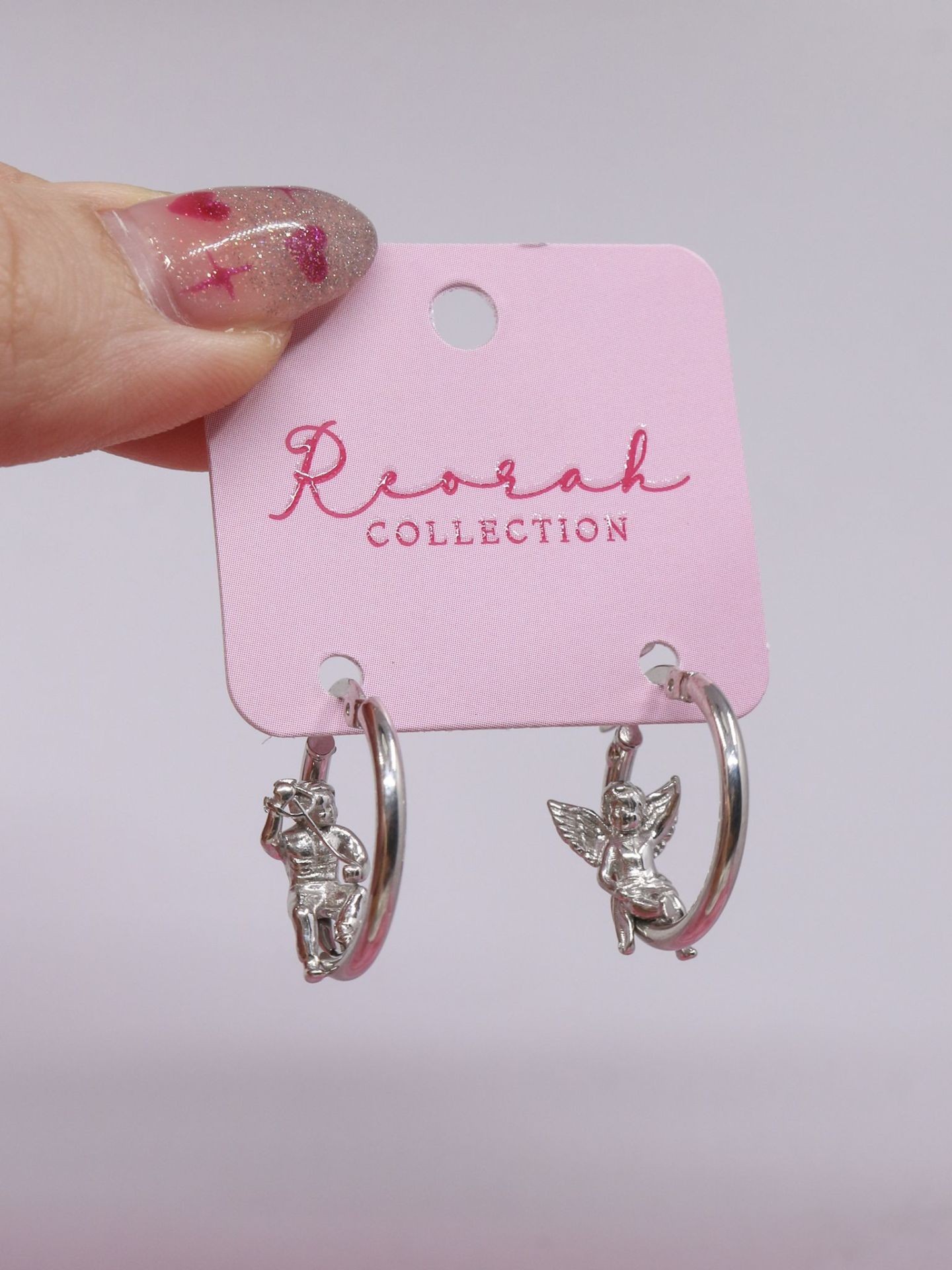 Devil and Angel Hoop Earring 925 Silver