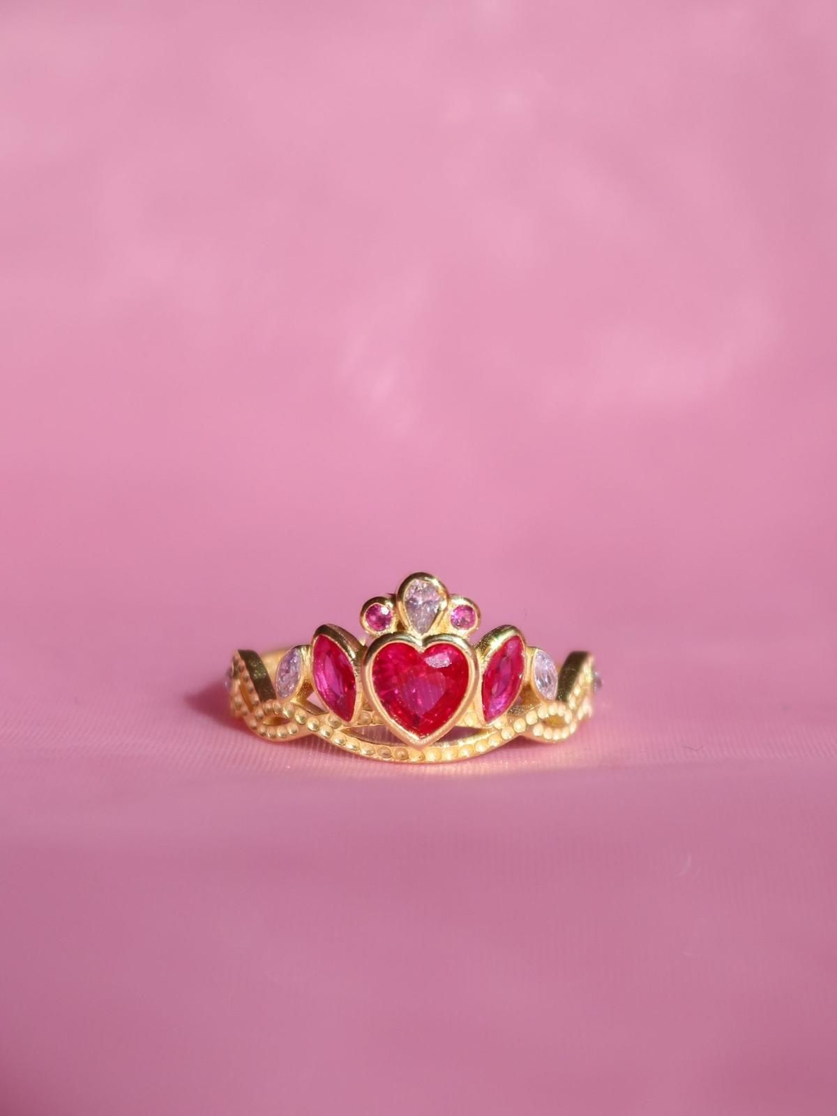 Princess School Crown Ring 925 Silver