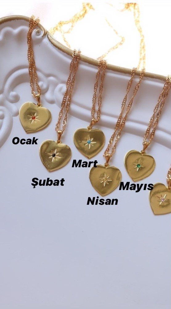 Birthstone Natural Stone Medallion Necklace