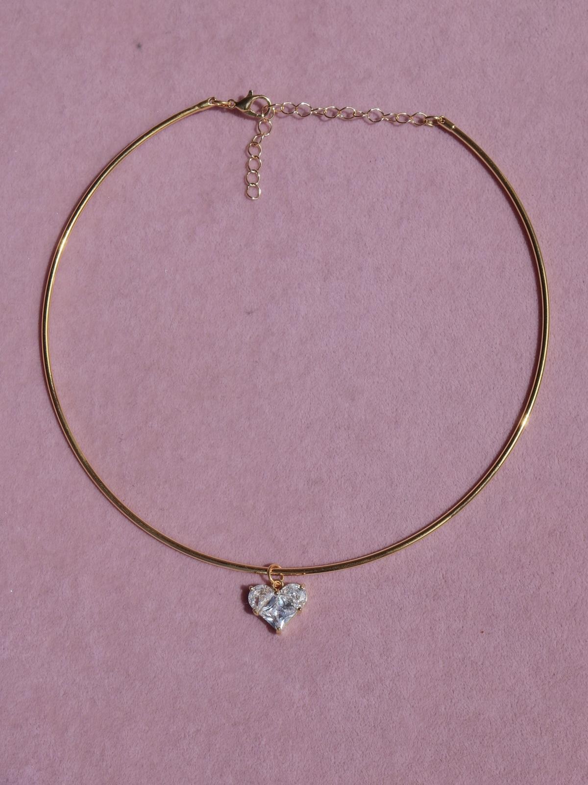 Square Heart Shine Necklace