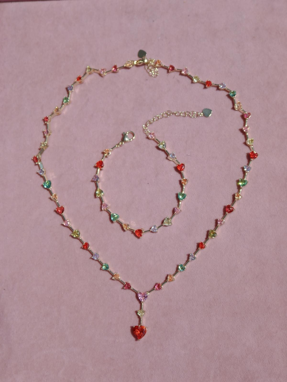 Colorful Heartline Kolye