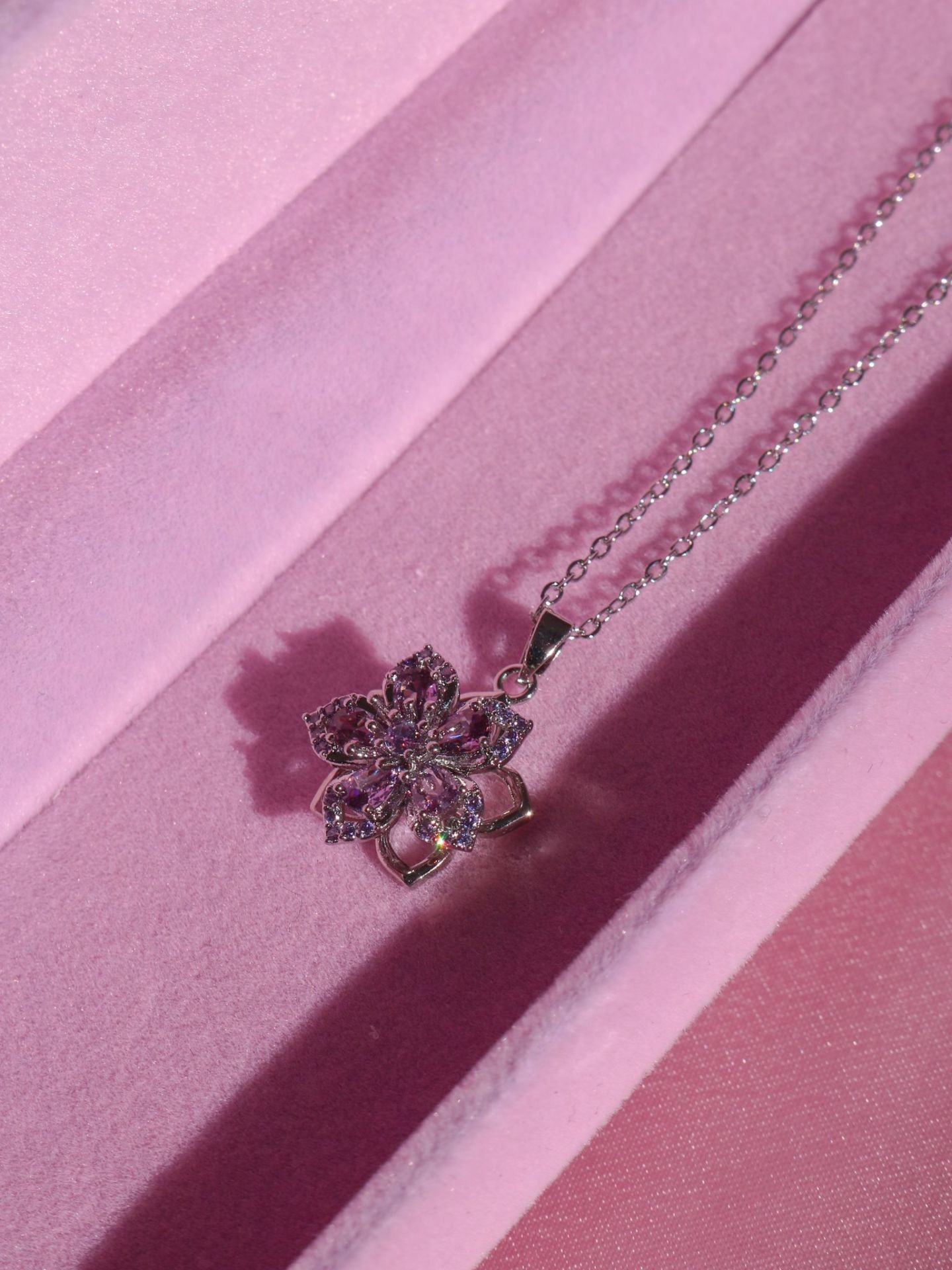 Rapunzel Flower Fidget Steel Necklace