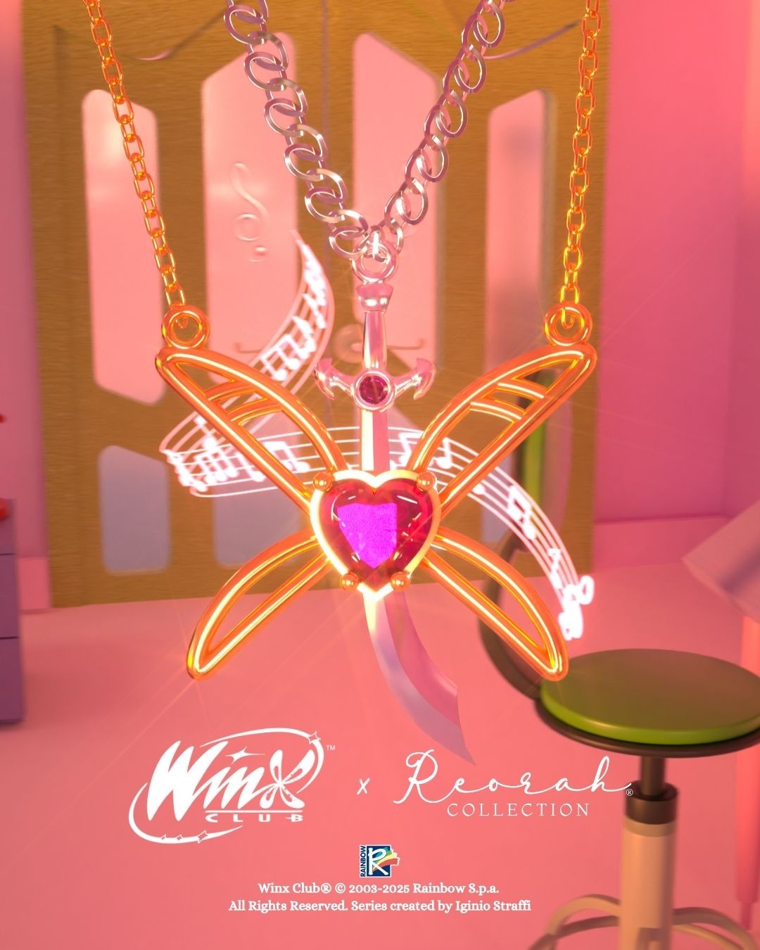 Winx Club® Musa and Riven Couple Necklace