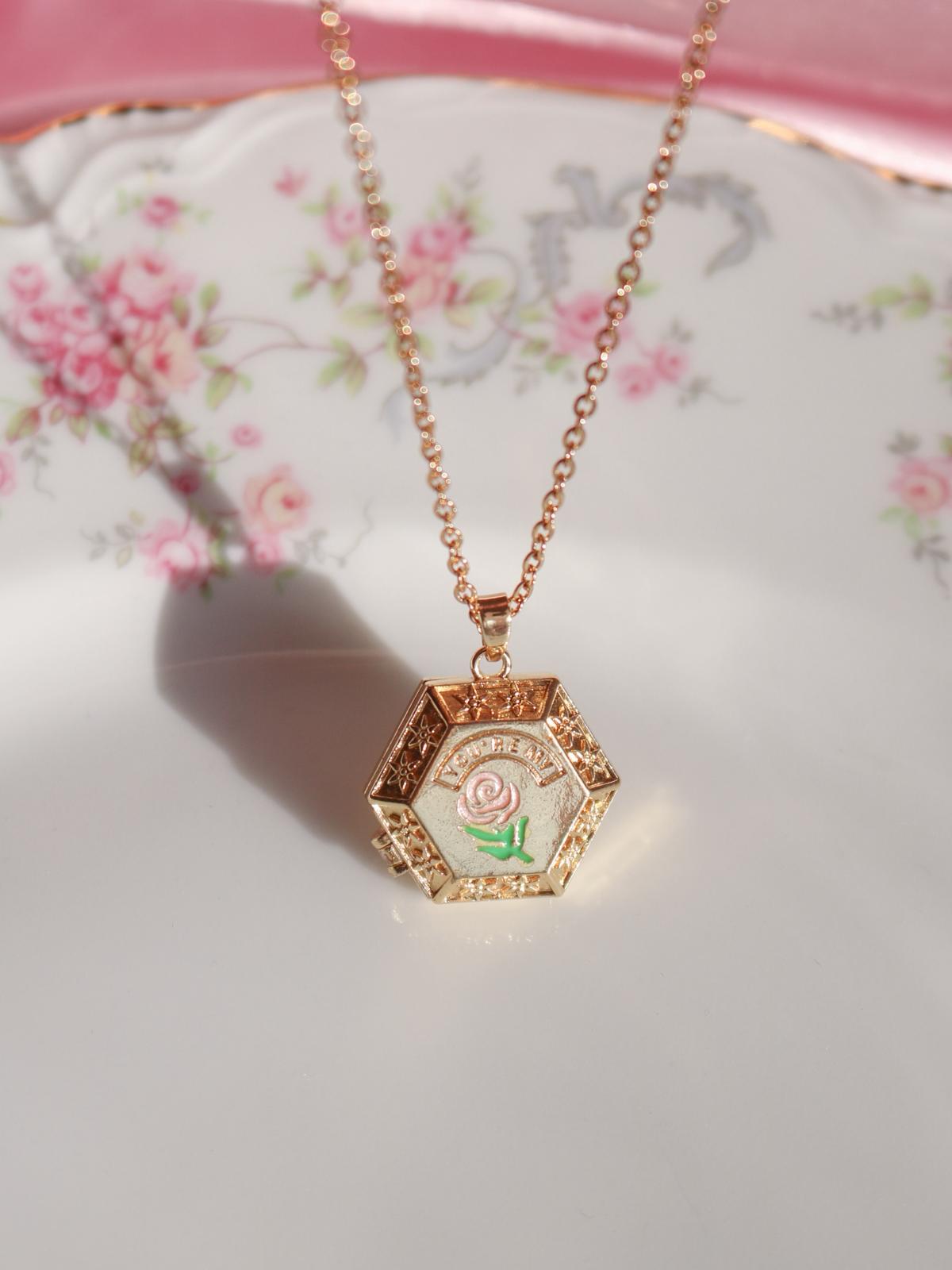 You're My Rose Kişiye Özel Fotoğraflı Kapaklı Kolye