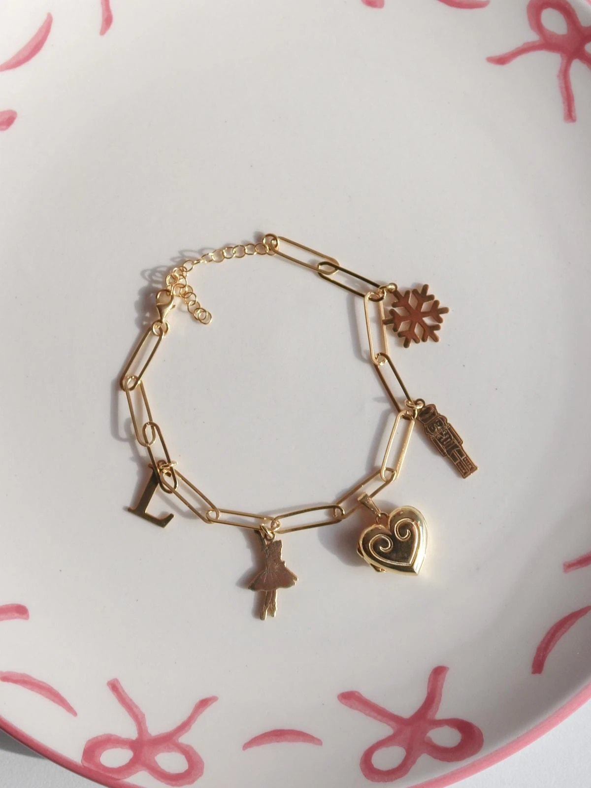 Clara & the Nutcracker Letter Locket 925 Silver Bracelet