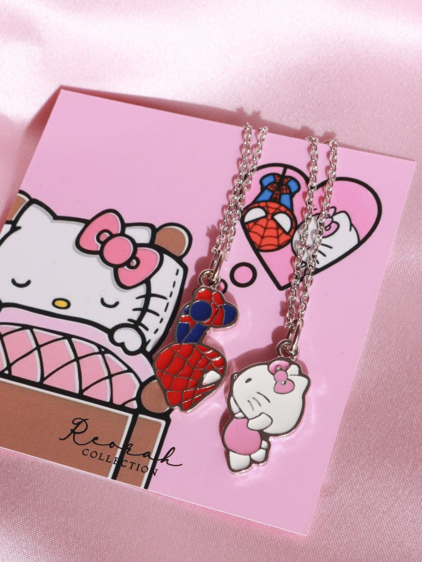 Spiderman Hello Kitty Couple Necklace