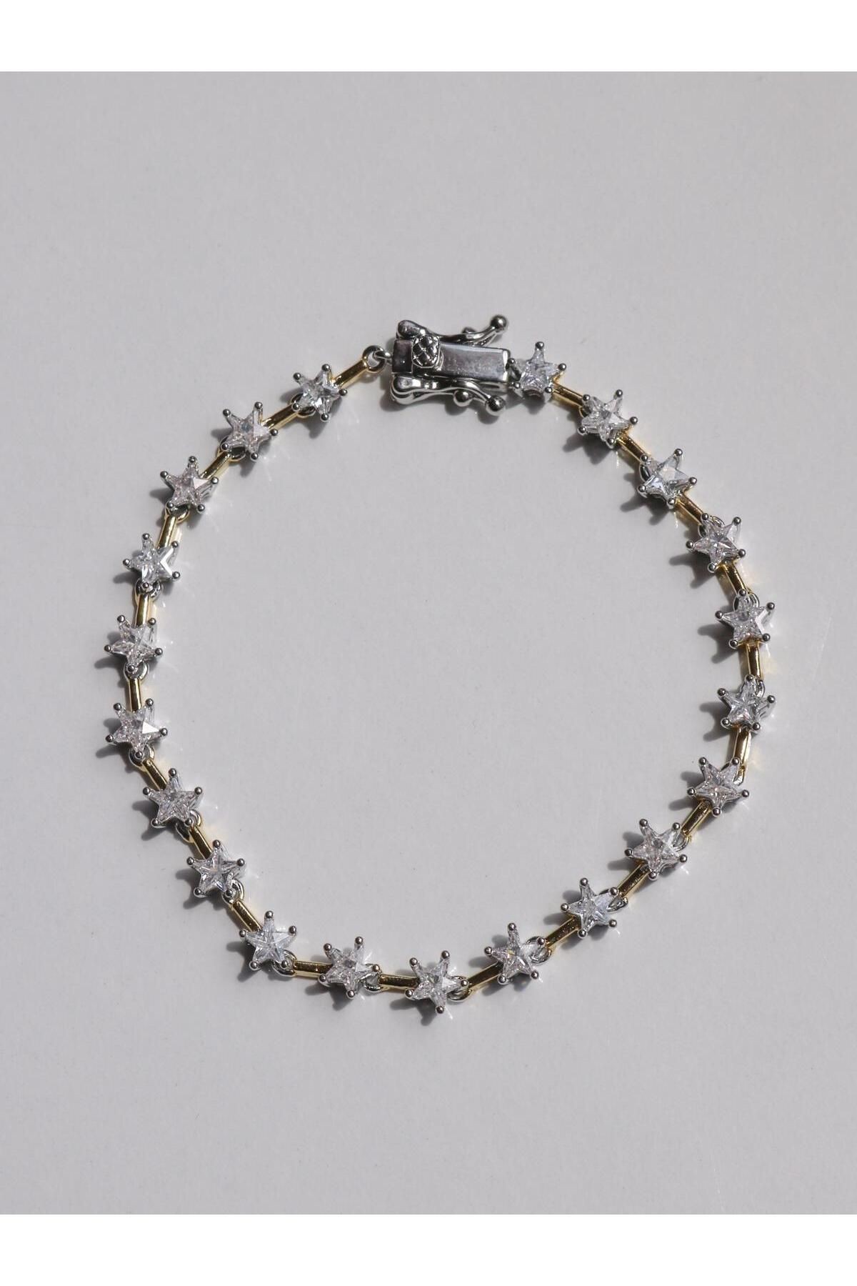 Multiple Star Stone Bracelet -silver