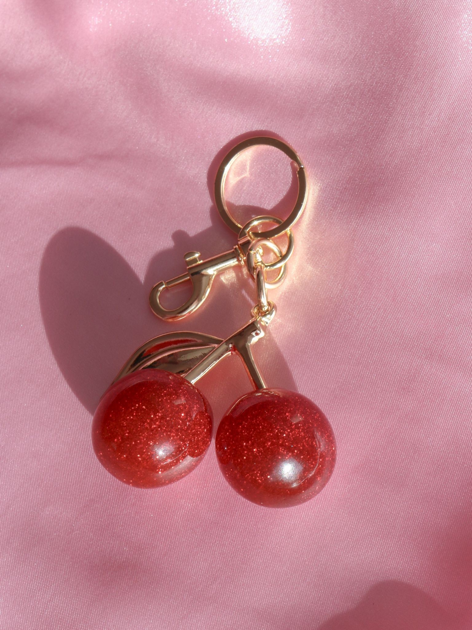 Cherry Lady Charm Keychain