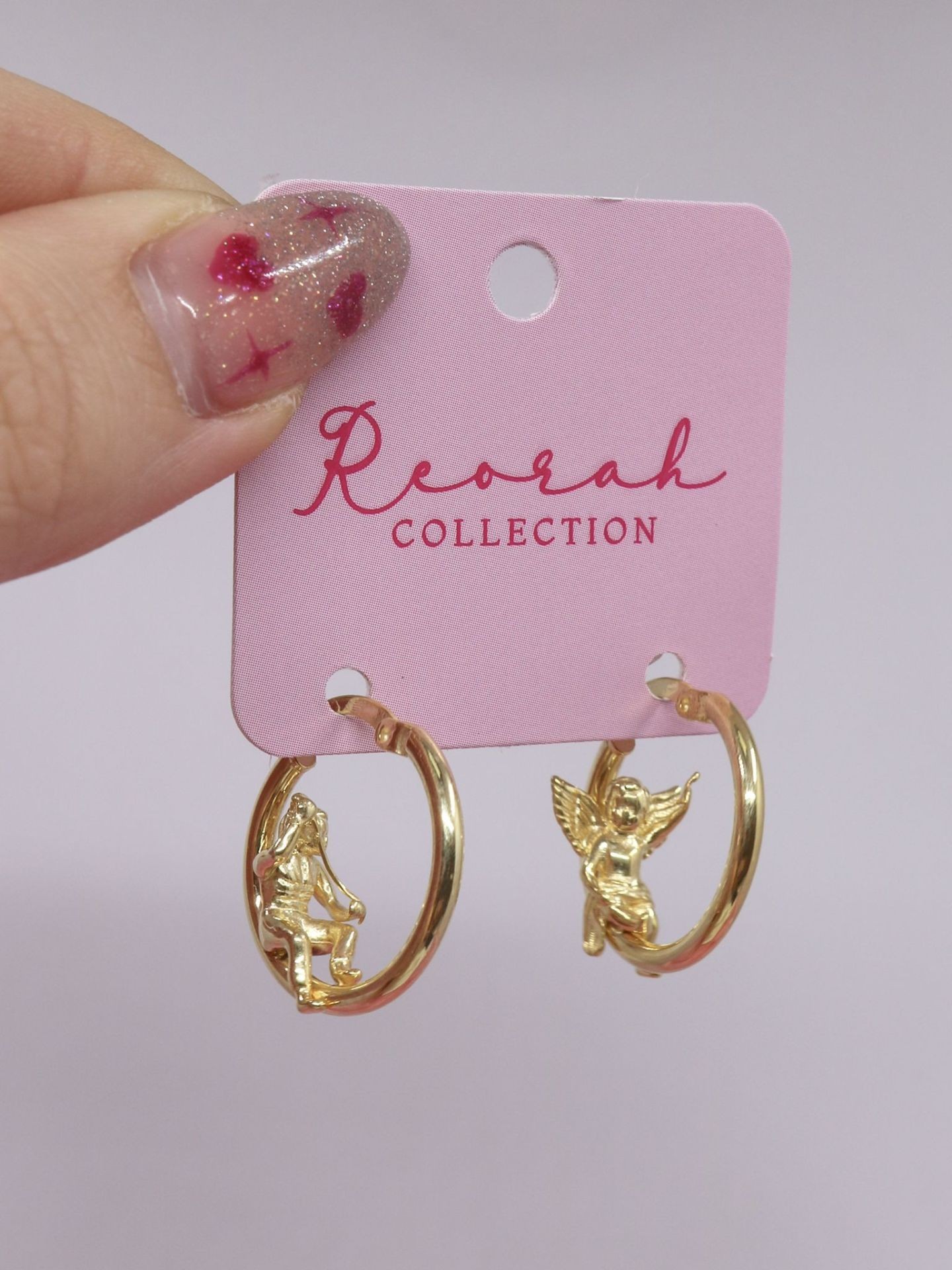 Devil and Angel Hoop Earring 925 Silver