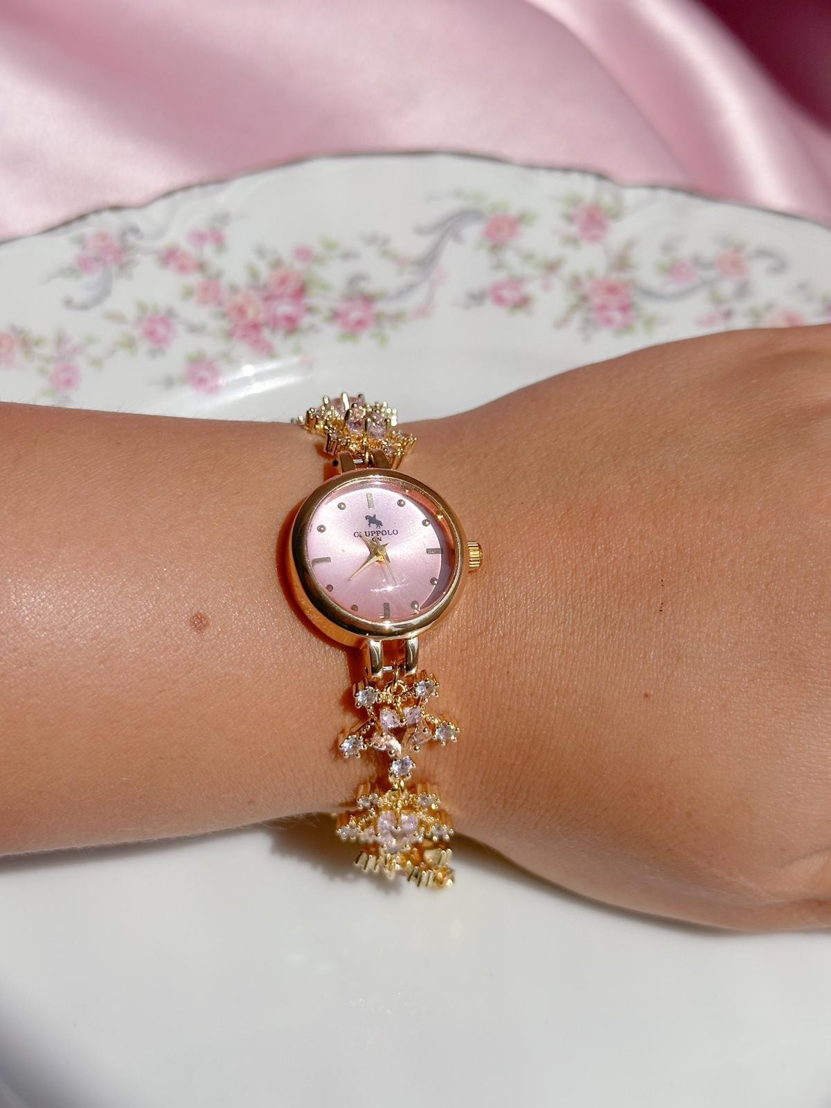 Pink Star Glow Watch