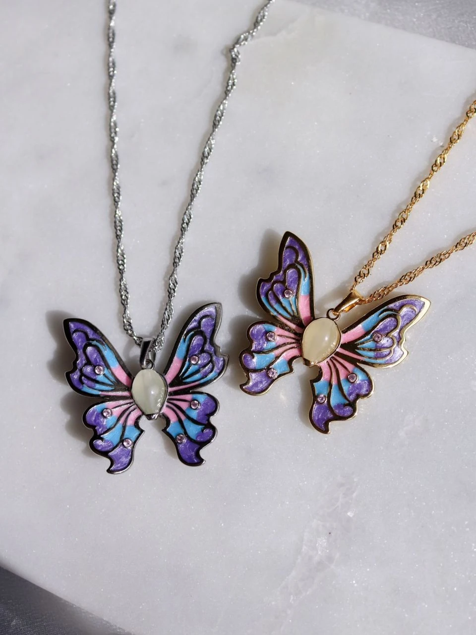 Fairy Elina Glow in the Dark Butterfly Necklace