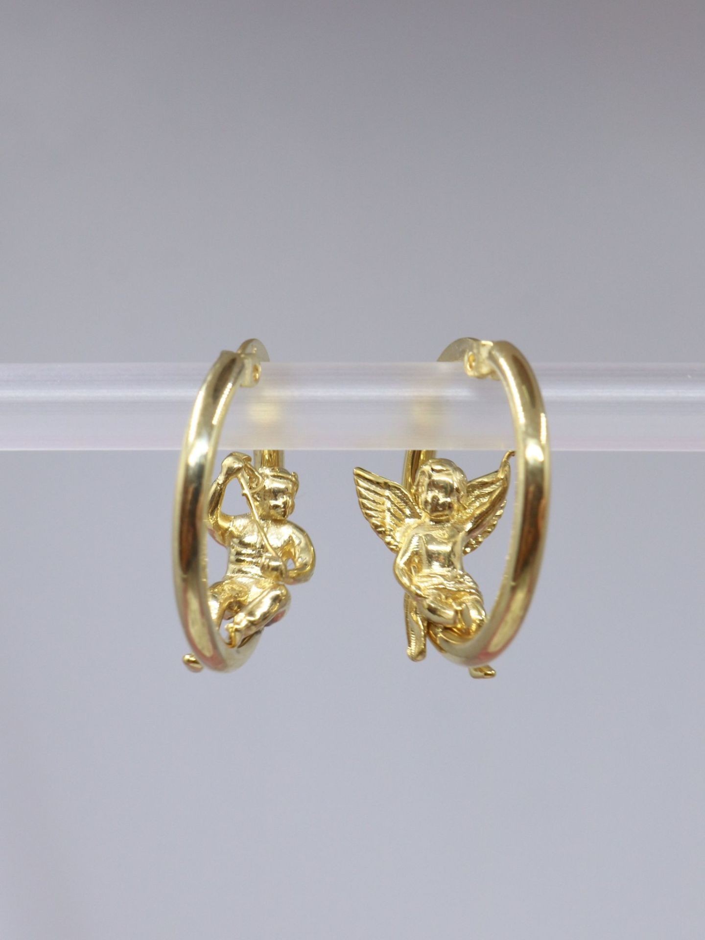Devil and Angel Hoop Earring 925 Silver