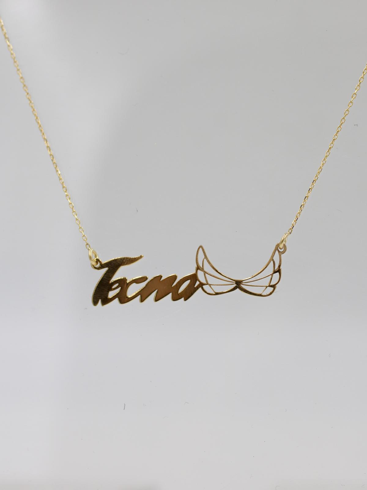 Winx Club® Tecna Personalized 925 Silver Enchantix Wings Name Necklace