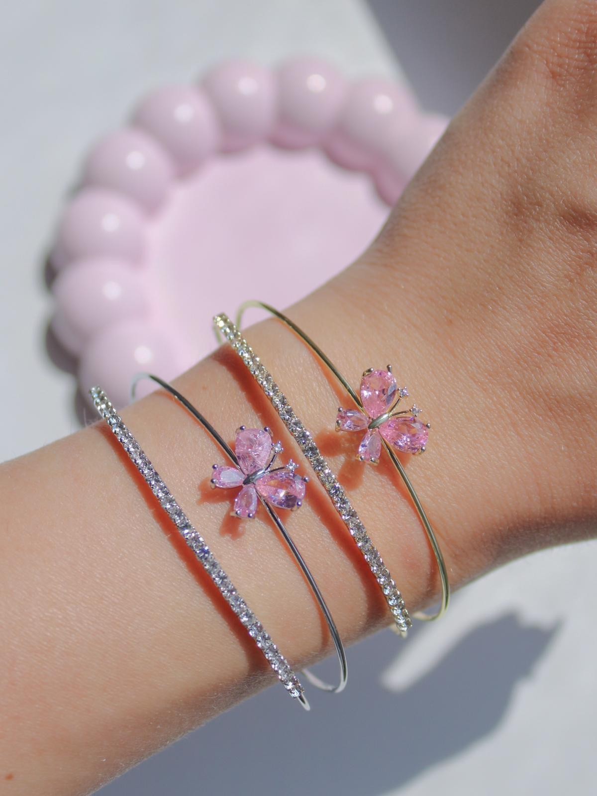 Pink Butterfly Bileklik