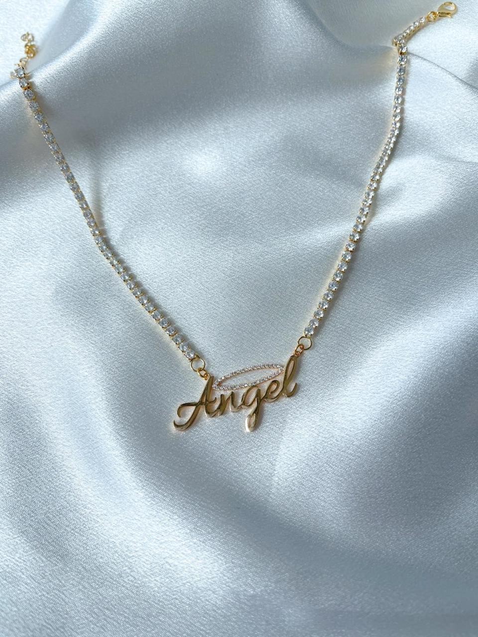 Angel Halo Taşlı Kolye