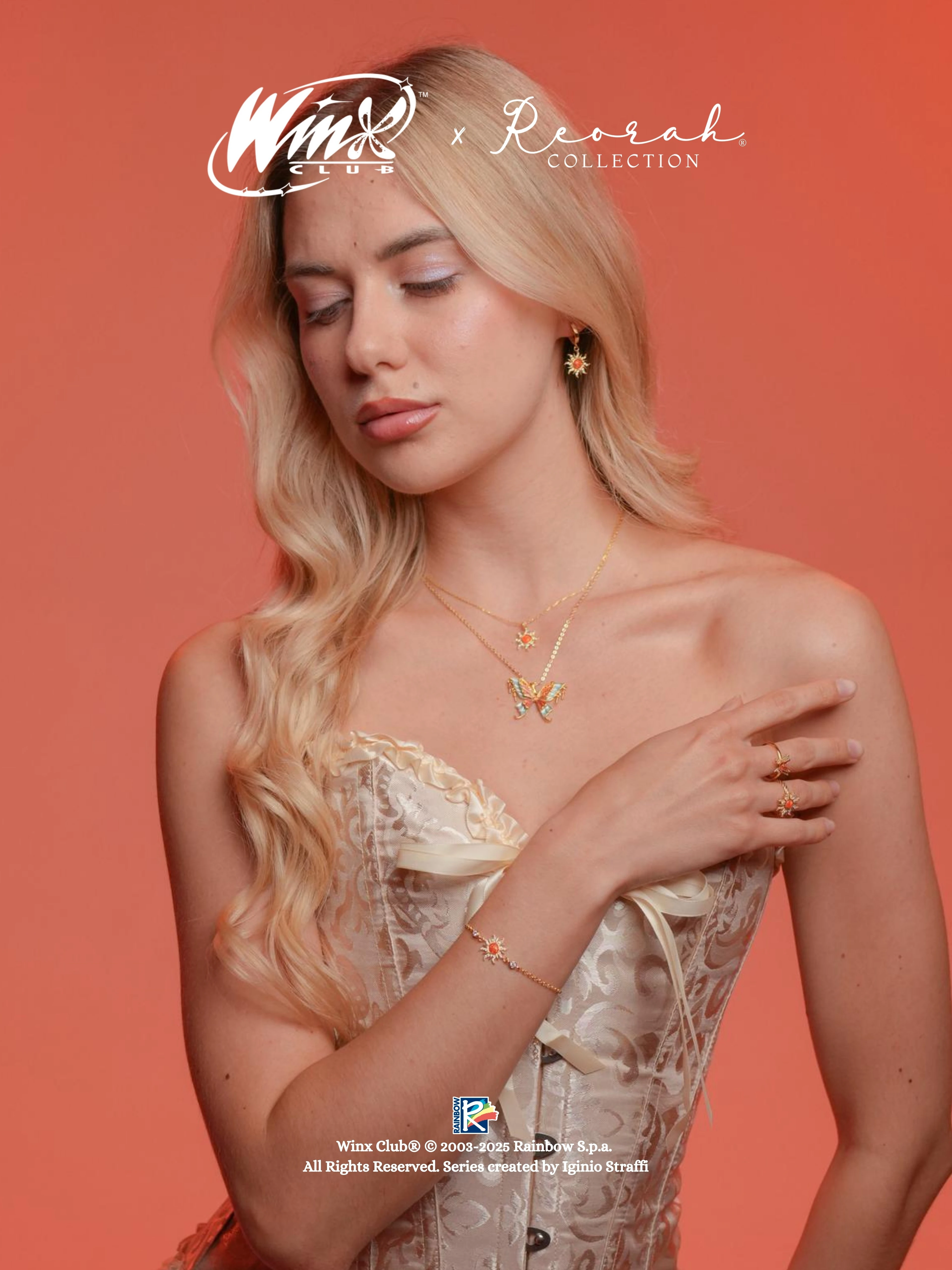 Winx Club® Stella Opal Sun Necklace 925 Sterling Silver