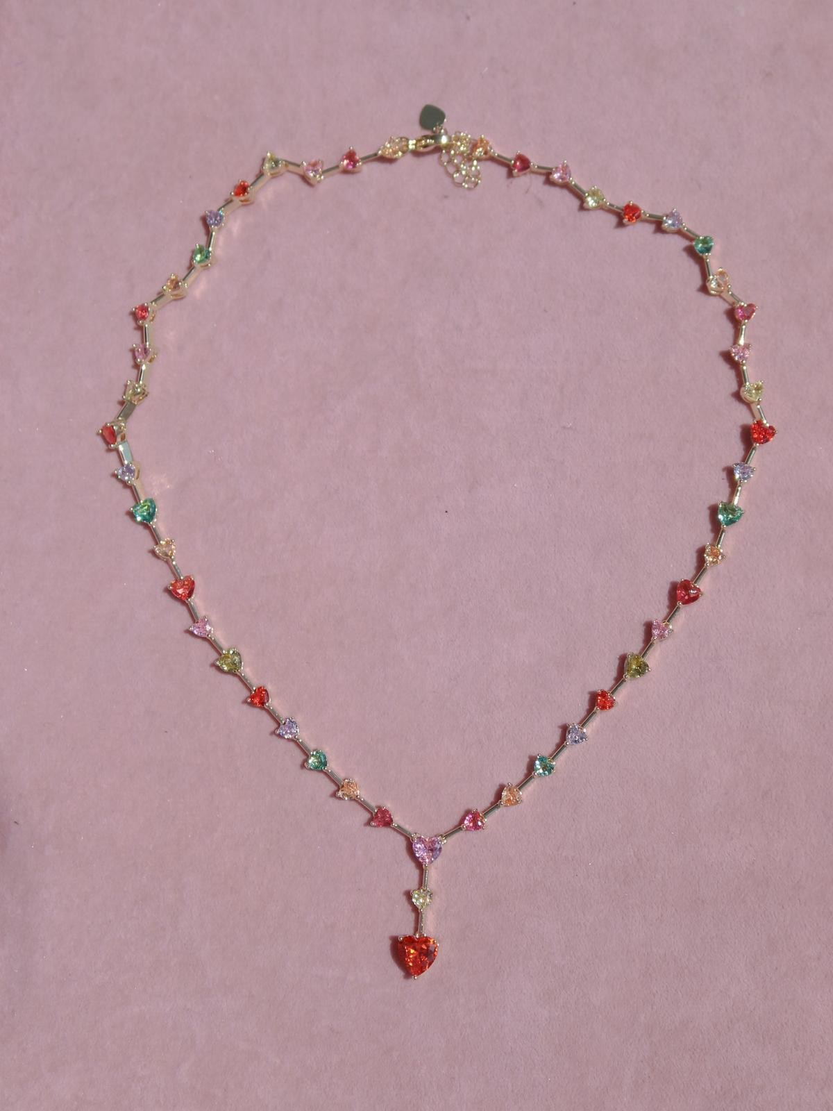 Colorful Heartline Kolye