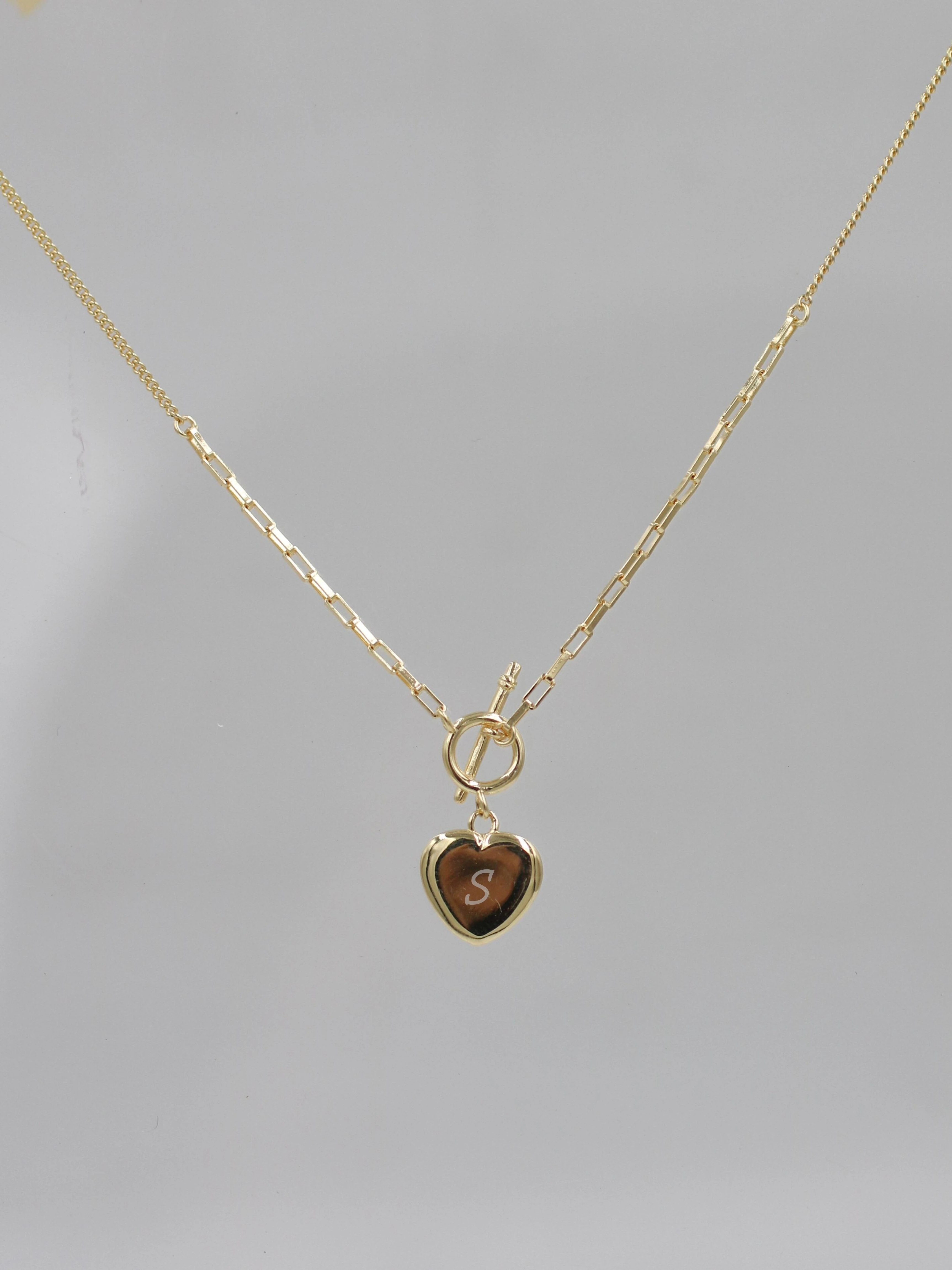 Soulmark Heart Kişiye Özel Harf 925 Gümüş Kolye