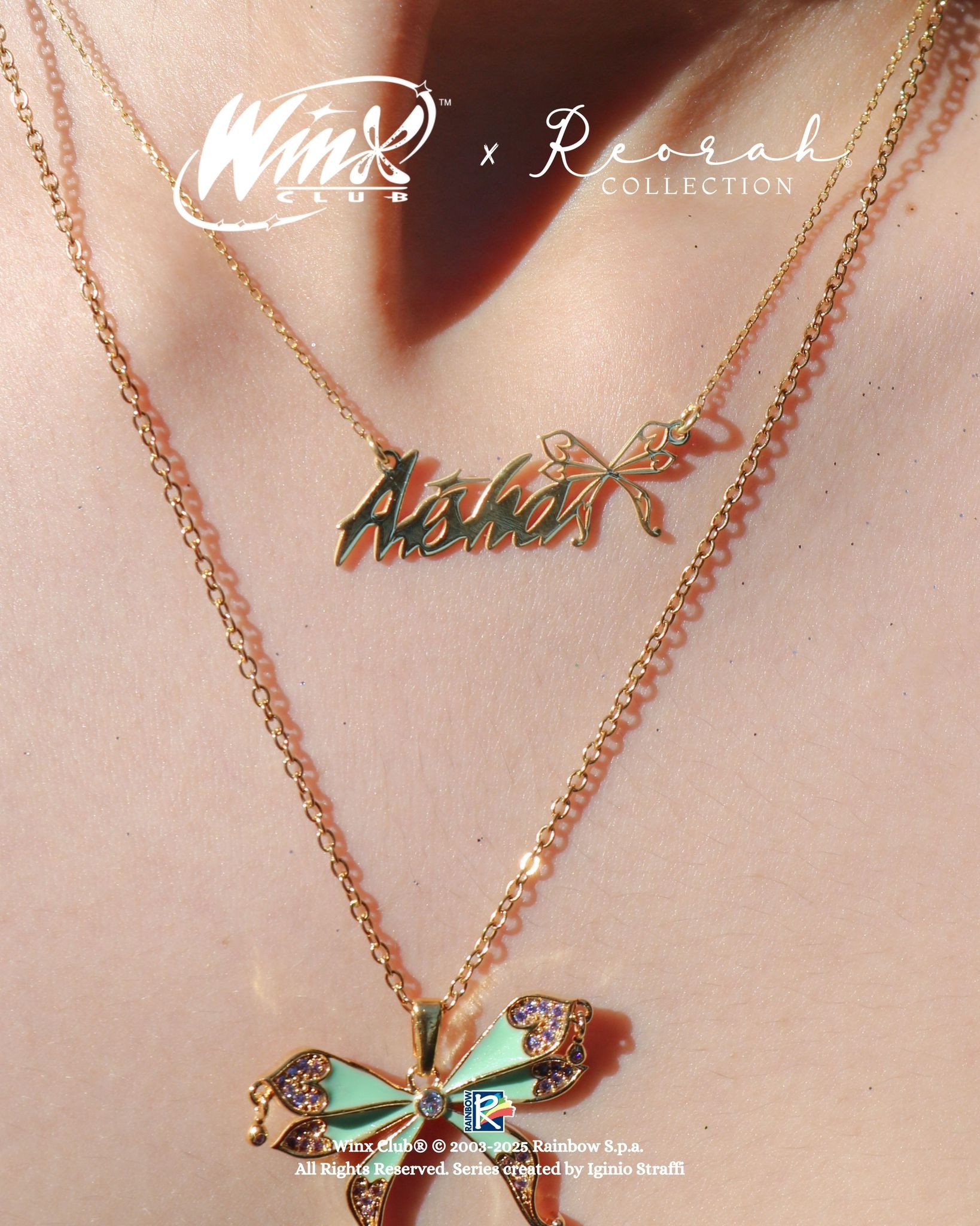 Winx Club® Aisha Kişiye Özel Enchantix Wings İsim Kolye
