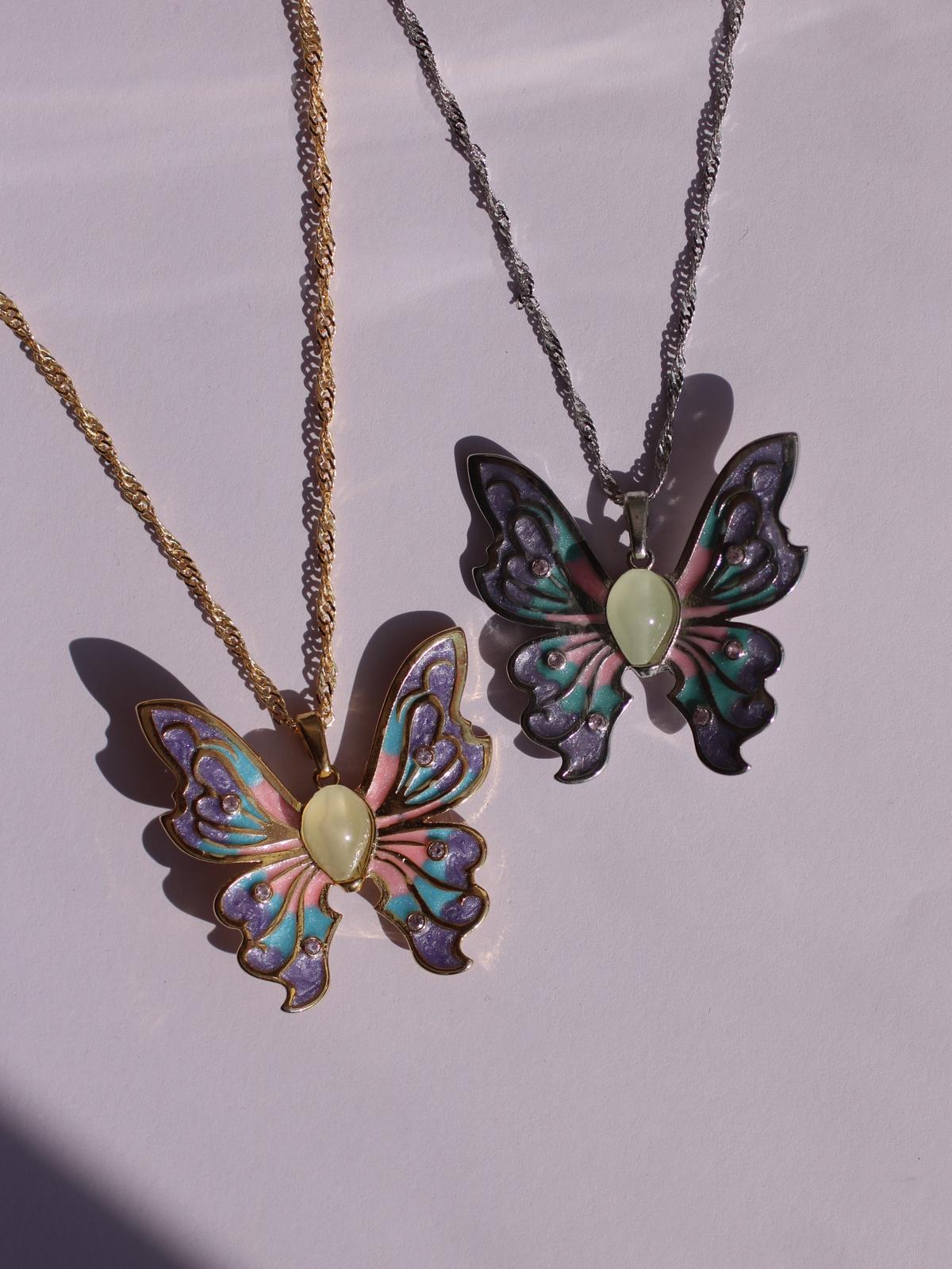 Fairy Elina Glow in the Dark Butterfly Necklace