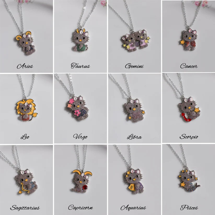 Hello Kitty Zodiac Sign Necklace