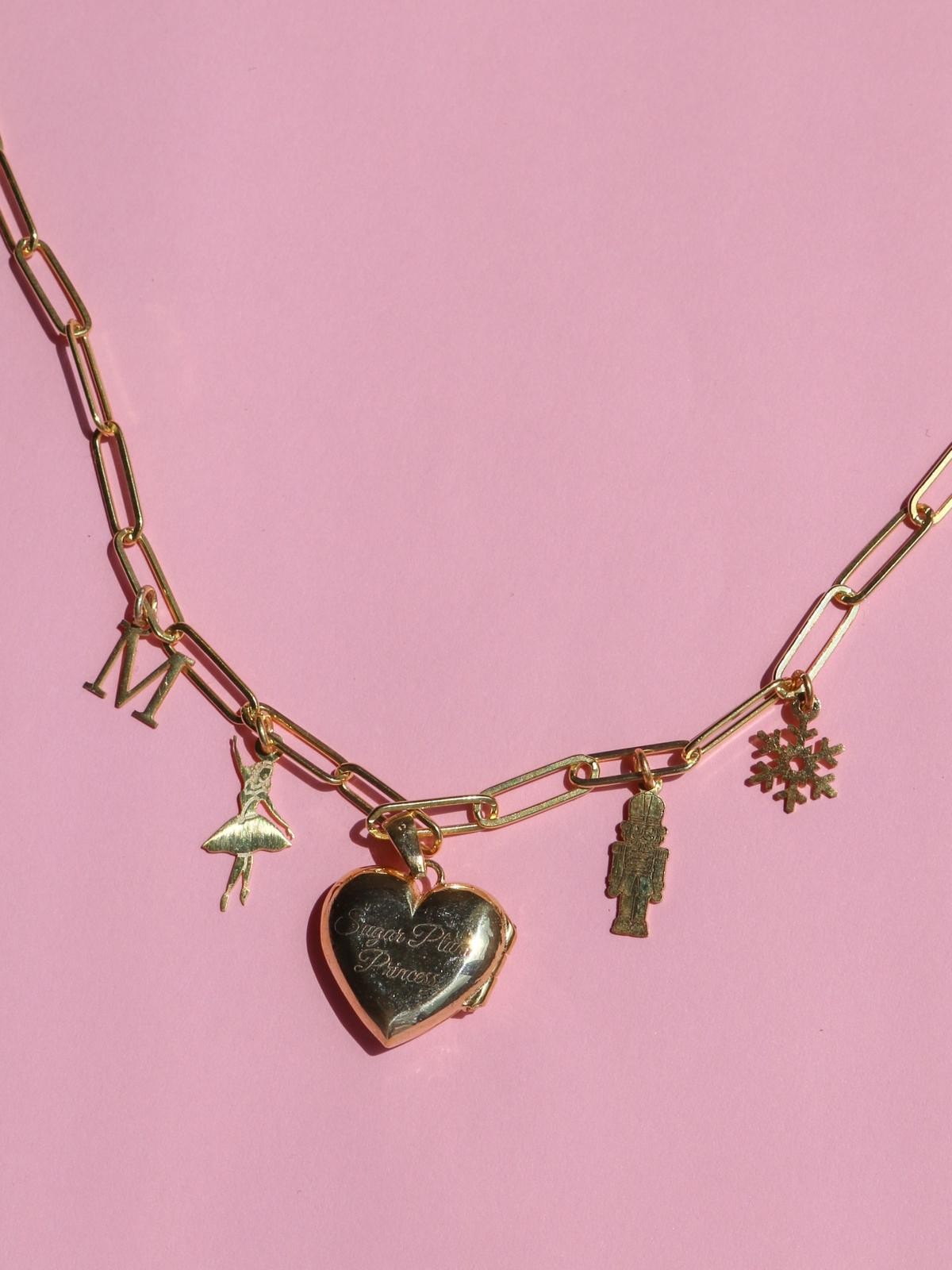 Clara & the Nutcracker Letter Locket Necklace